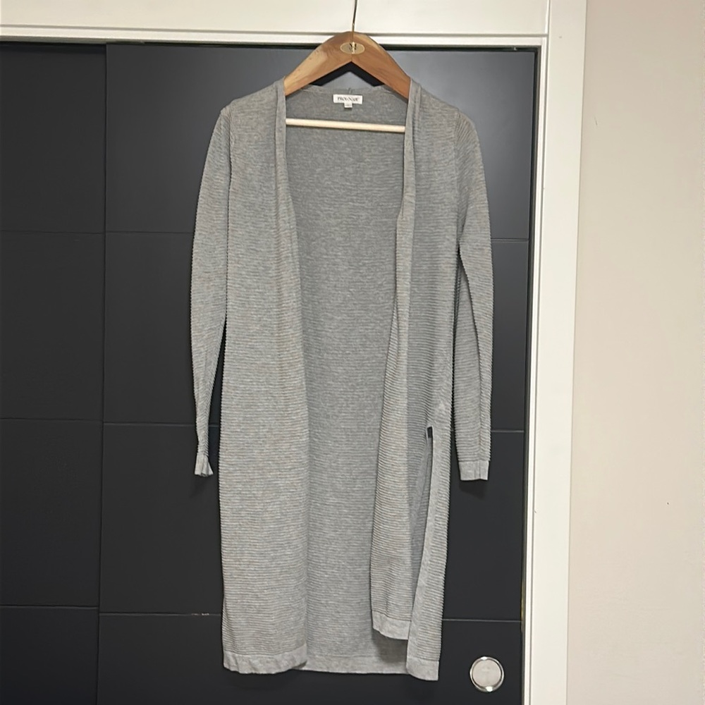 Textured, duster cardigan